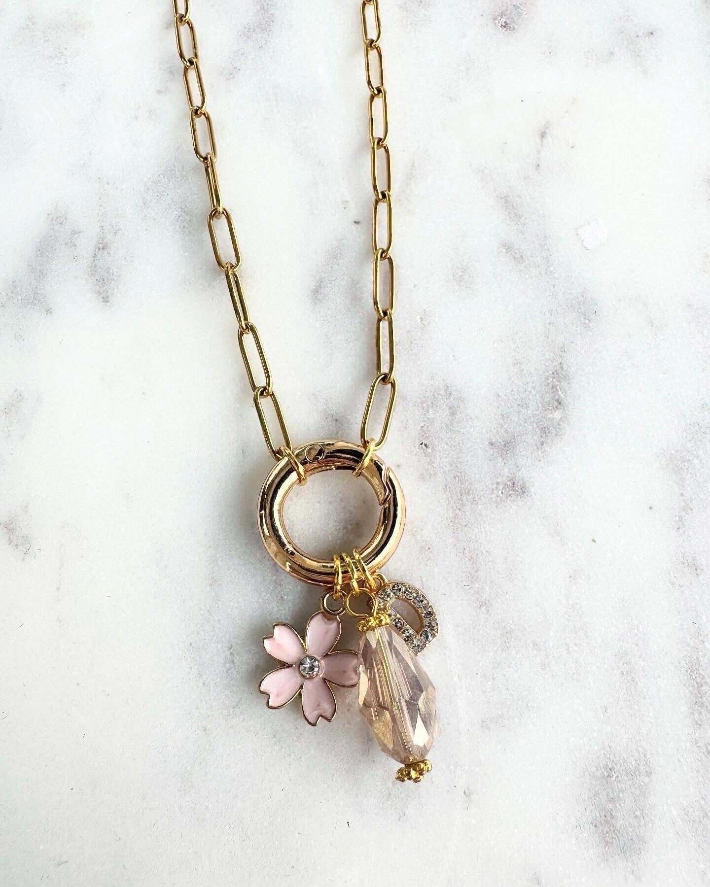 Round Carabiner Charm Necklace - Mila Rose Boutique, LLC