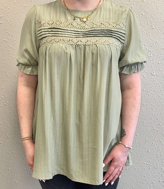 Sage Ruched Blouse - Mila Rose Boutique, LLCSage Ruched BlouseSmall