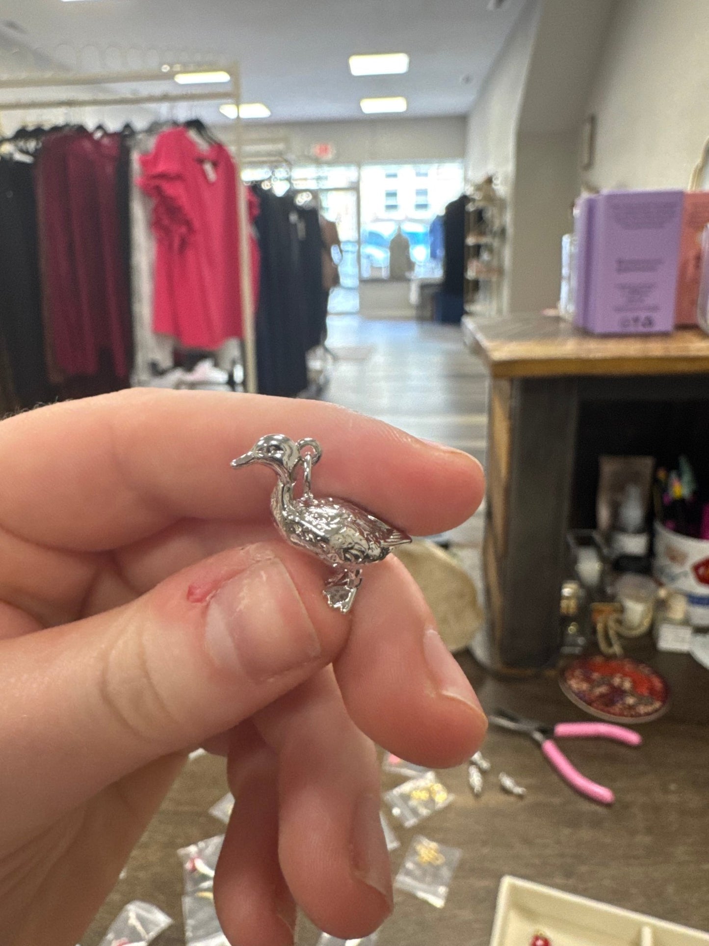Silver Duck Charm - Mila Rose Boutique, LLC