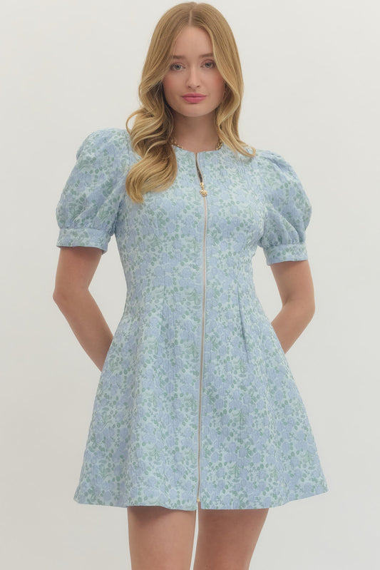 Lena Floral Jacquard dress