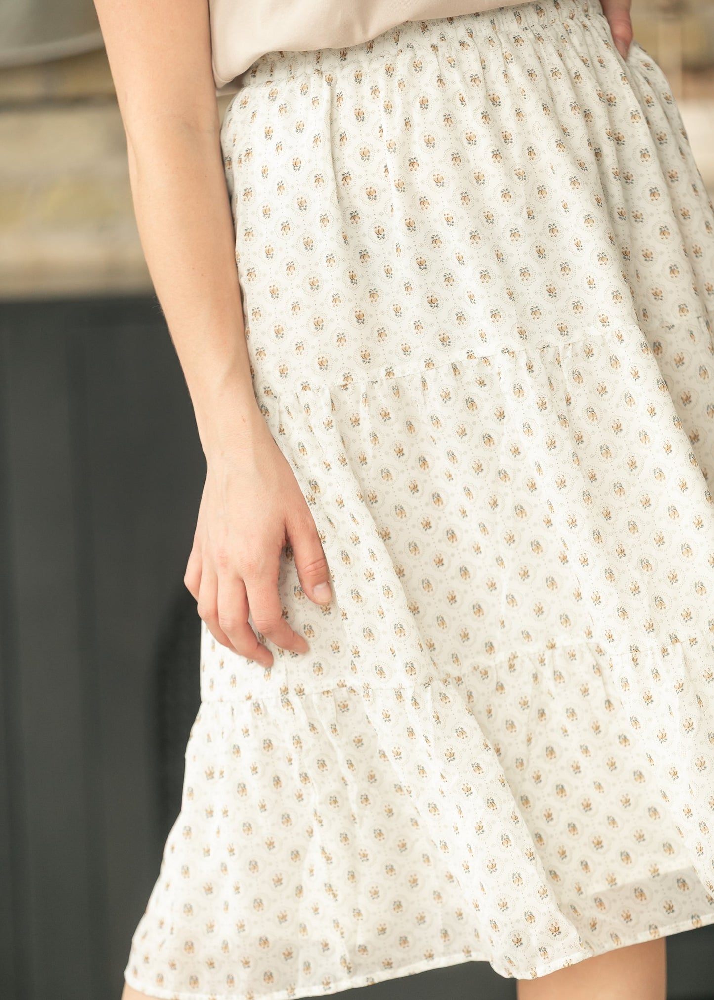 Harlow Vintage Floral Midi Skirt