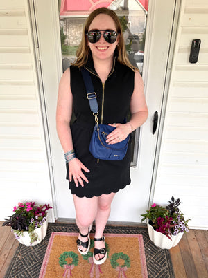 Scalloped Scuba Dress