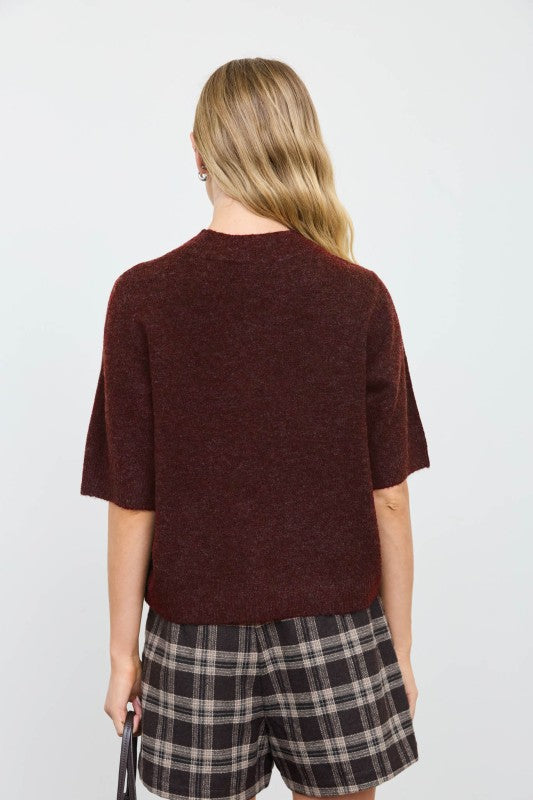 Burgundy Cozy Knit Sweater