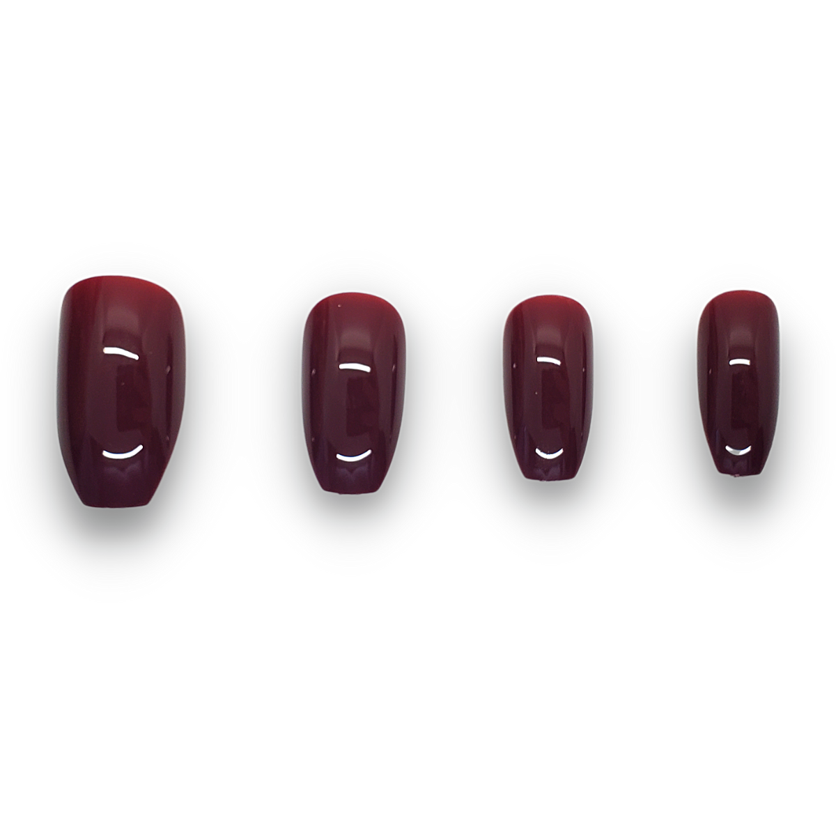 Burgundy Boss | Deep Red Reusable Artificial Press On Nails