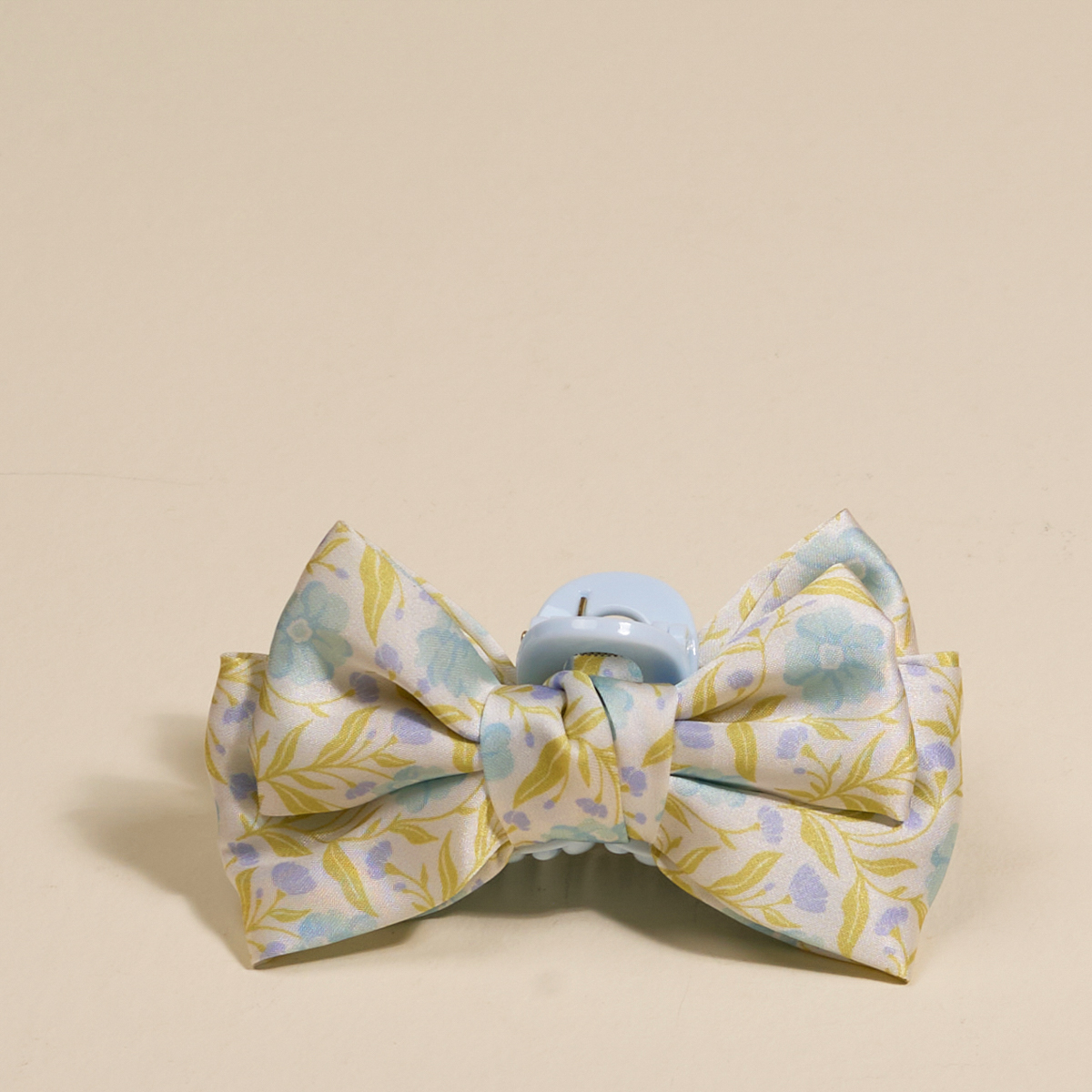 Poppin’ Petals Mini Satin Bow Clip