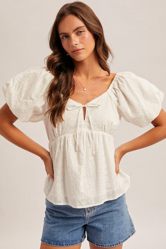 Cotton Eyelet Blouse