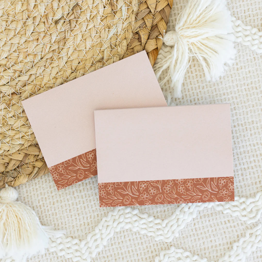 Terracotta Floral Post-It Notes