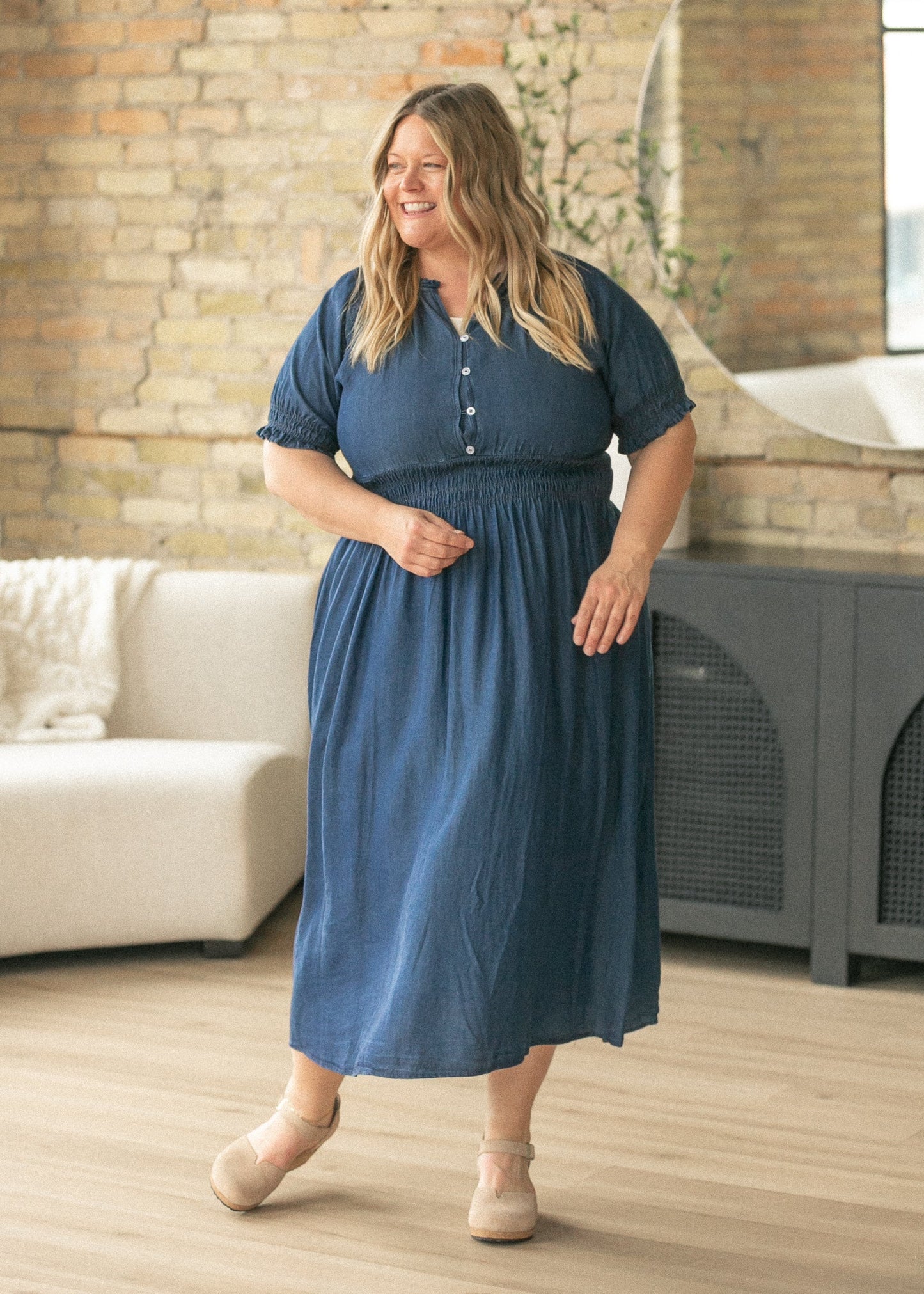 Rena Chambray Midi Dress *Preorder for June*