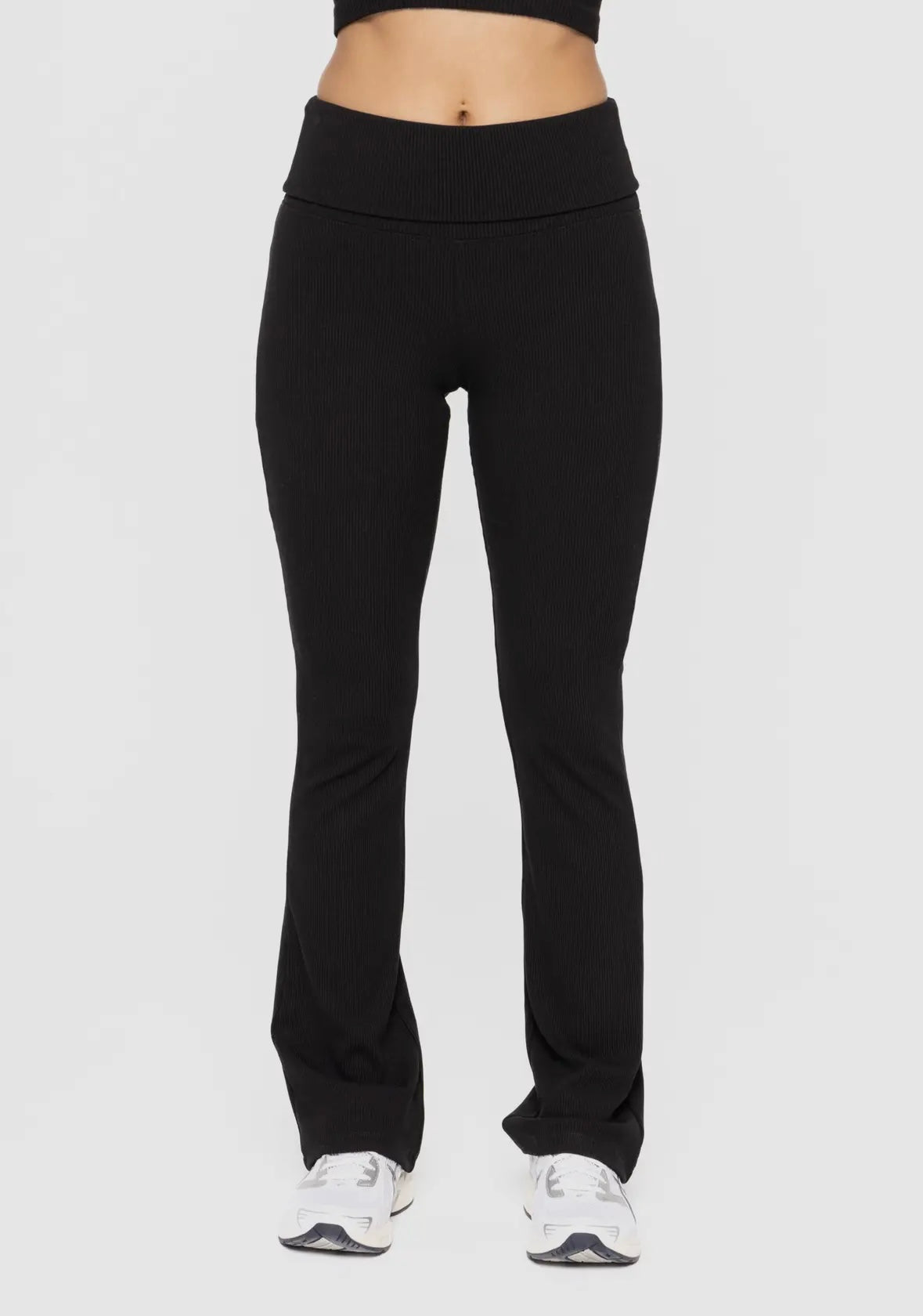 Black High Waisted Flare Leggings