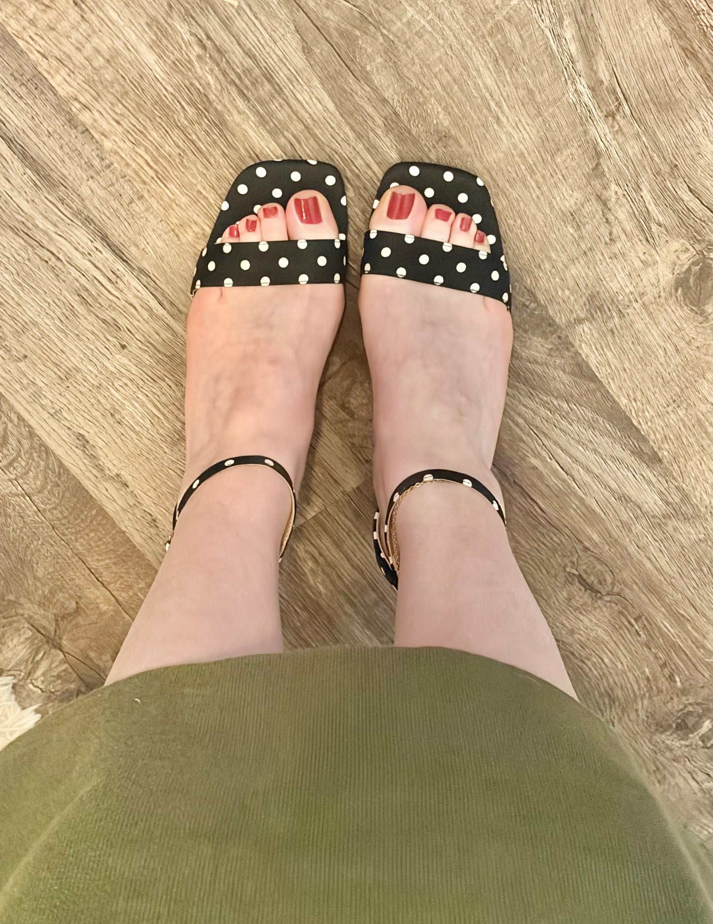 Polka Dot Block Heels