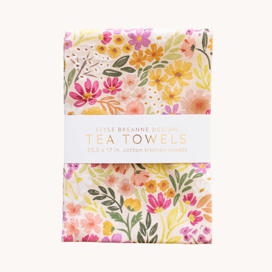 Primrose Petals Tea Towel