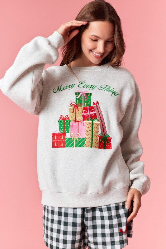 Merry Everything Embroidered Crewneck