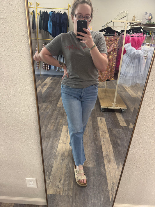 Vervet Straight Raw Hem Jeans