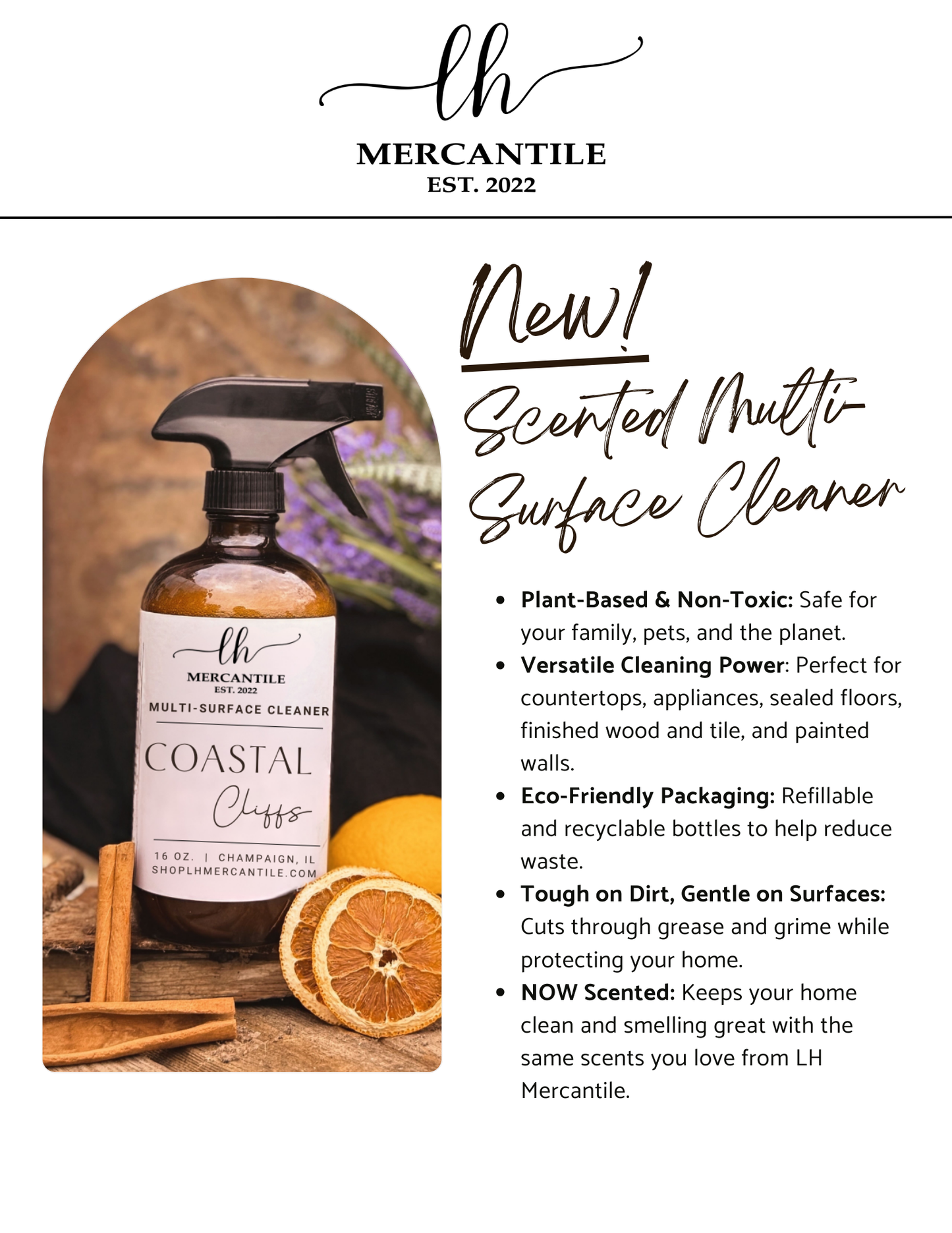 Multi-Surface, Non-Toxic Cleaner: Mahogany + Apple