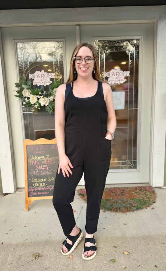 Black Knit Jumpsuit