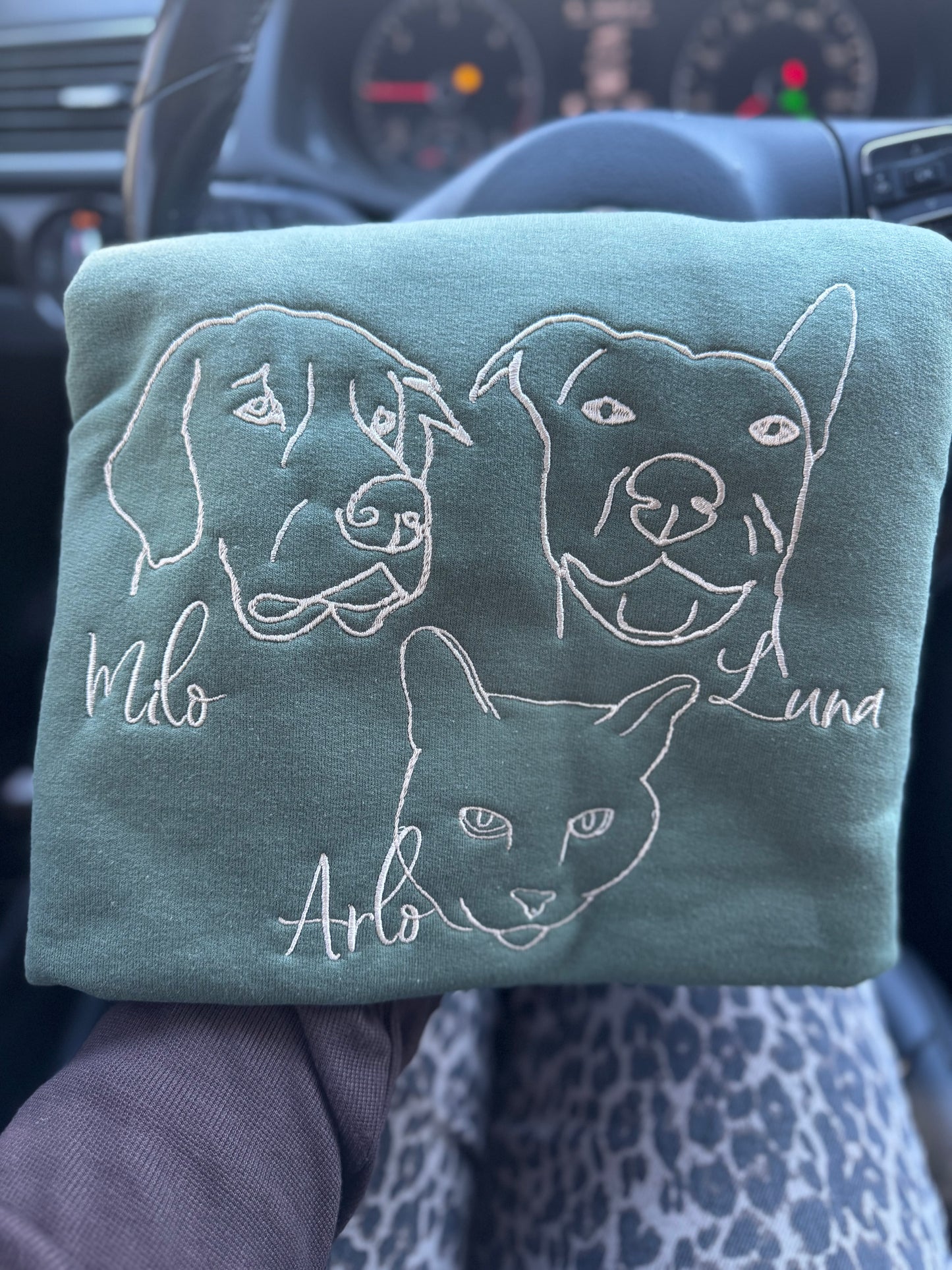 Custom Photo Embroidered Crewneck