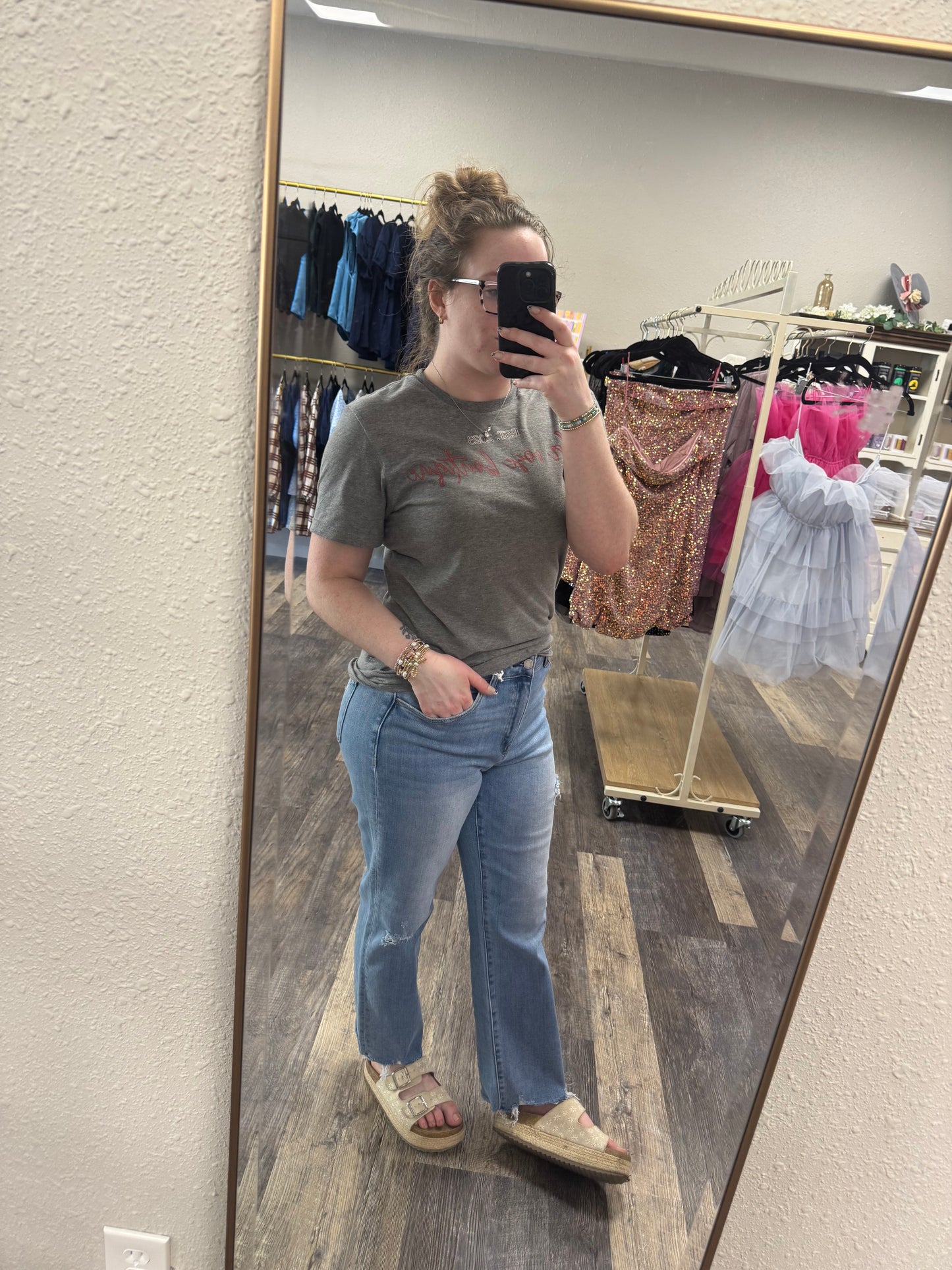 Vervet Straight Raw Hem Jeans