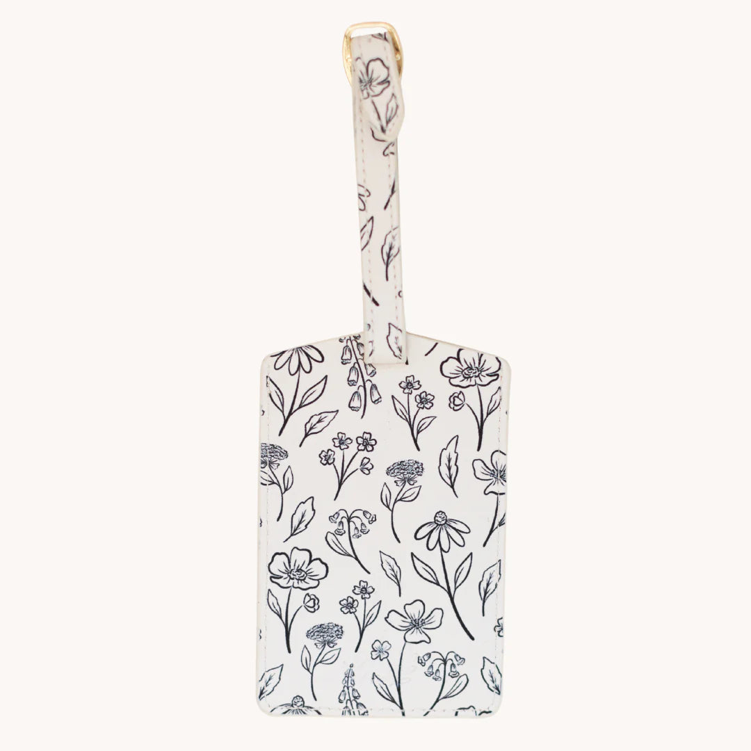 Pressed Floral Luggage Tag