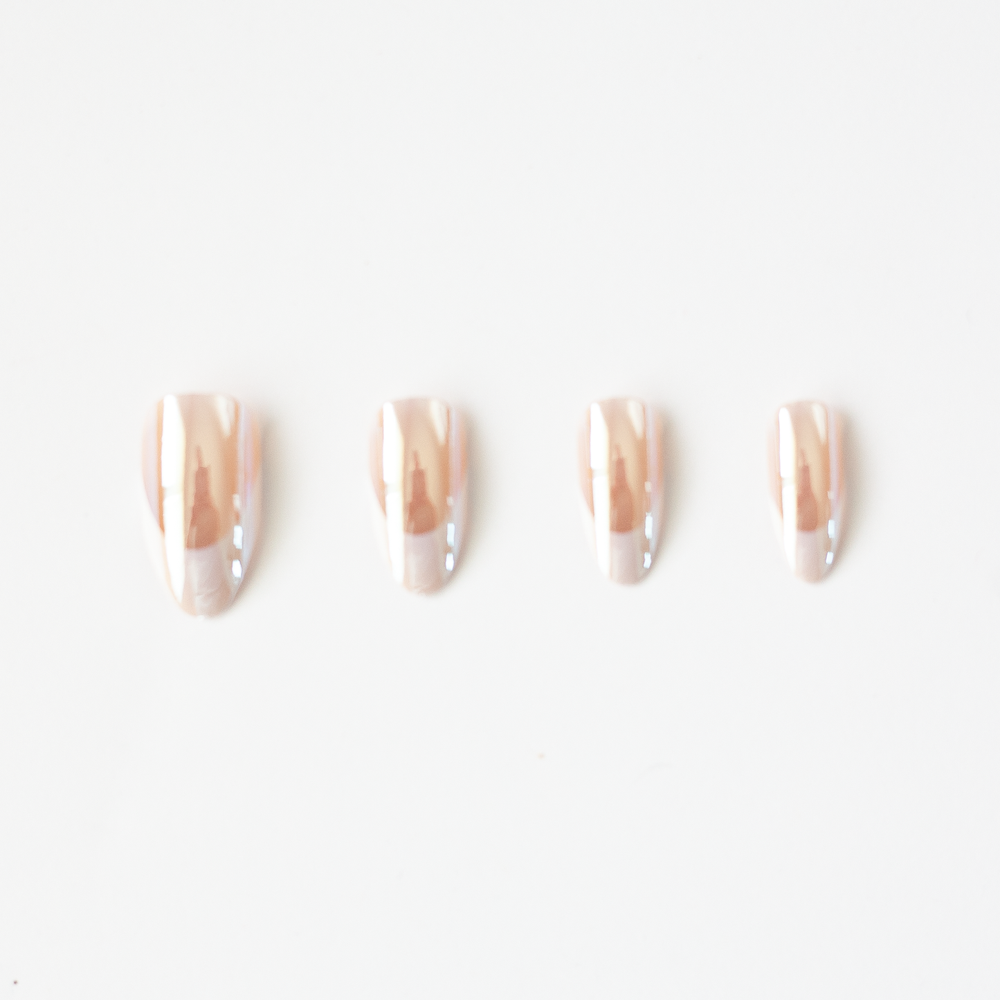 French Chrome | Trendy Chrome French Tip Press On Nails Set