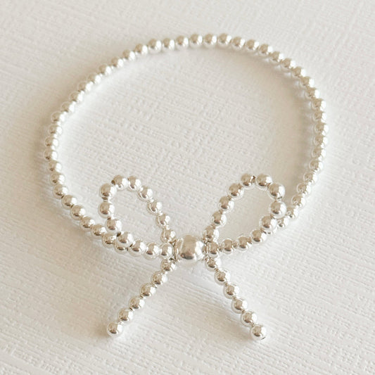 Mini Silver Bow Bracelet