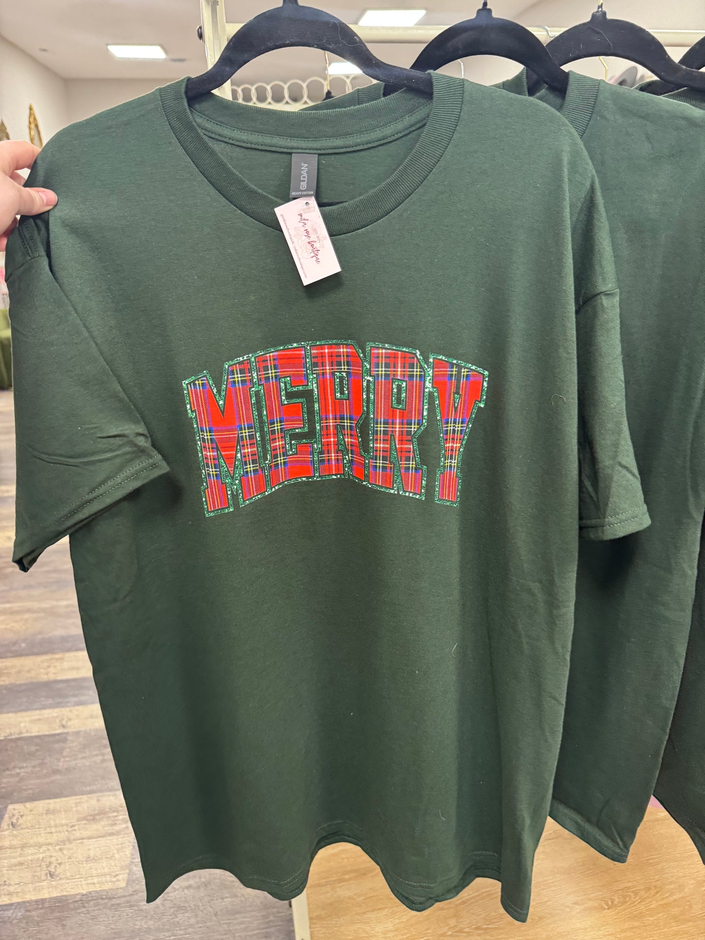 Plaid Merry Graphic Tee