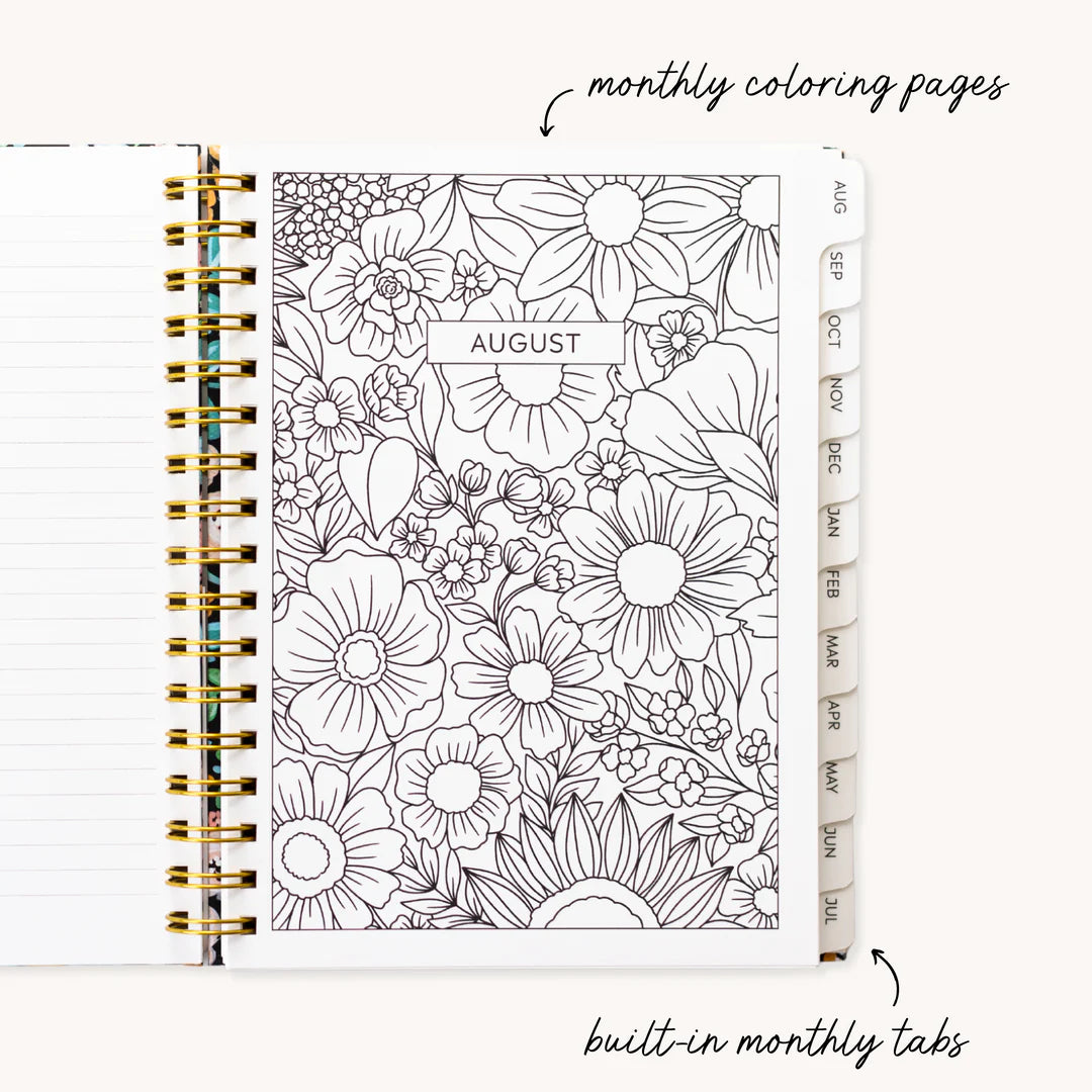 Porcelain Floral Academic Planner