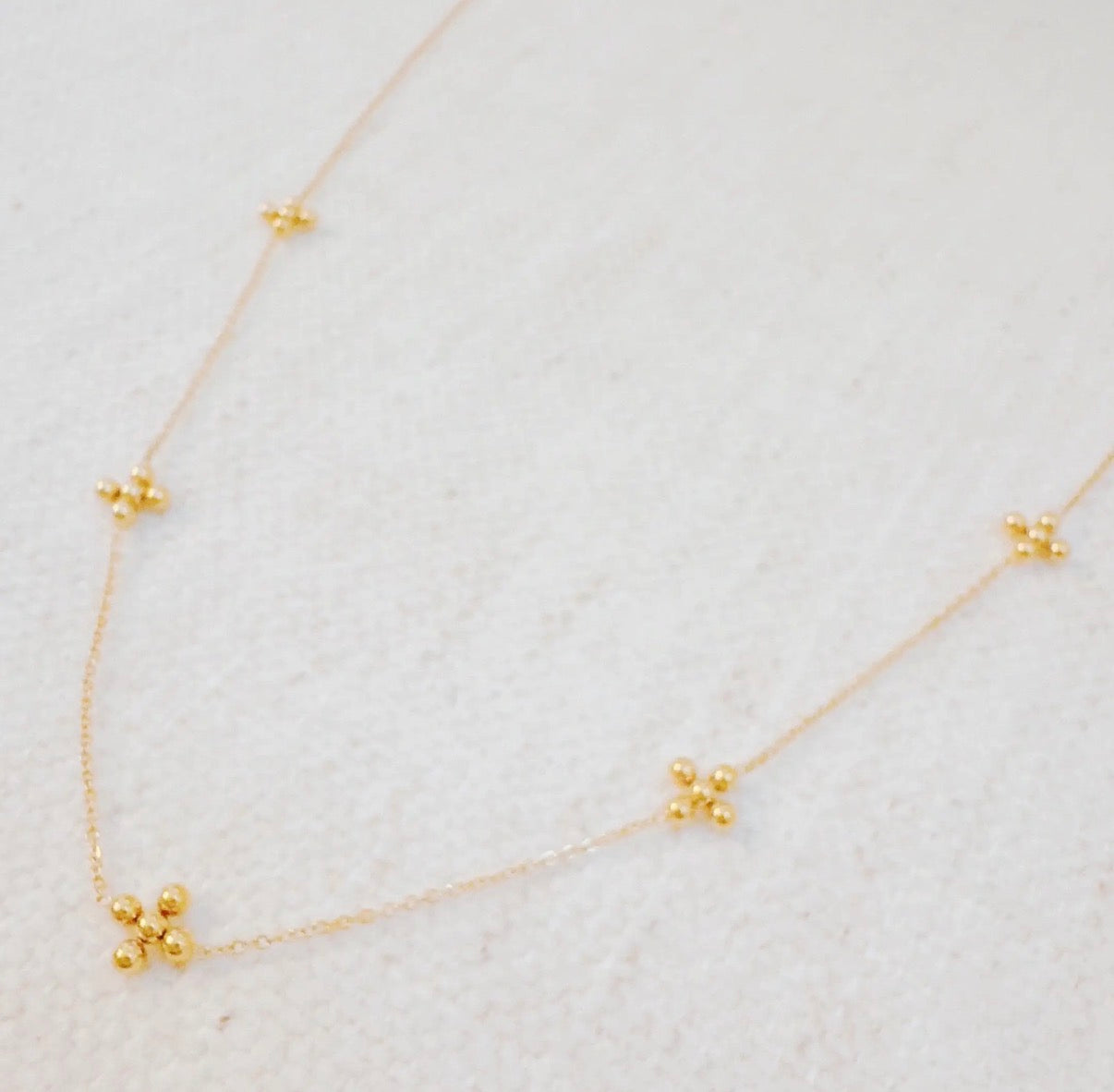 Dot Dainty Cross Necklace