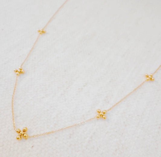 Dot Dainty Cross Necklace