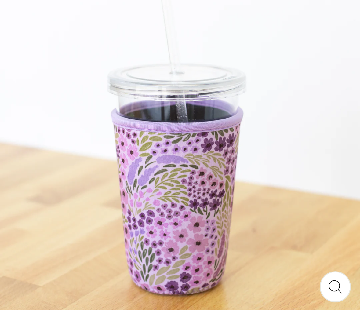 Lilac Floral Drink Sleeve