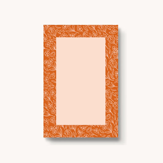 Terracotta Floral Notepad