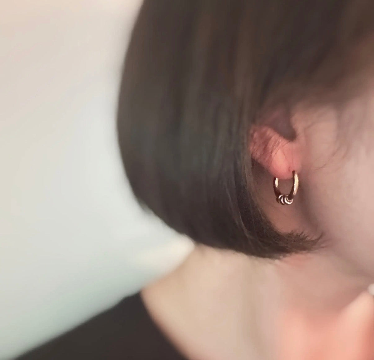 Two-Tone Hoop Earrings