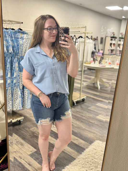 JB Distressed Medium Wash Shorts
