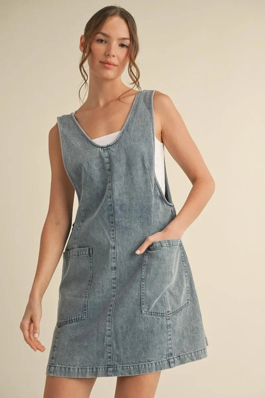 Denim Overall Dress