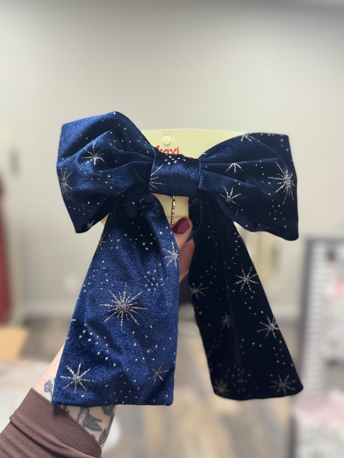 Velvet Holiday Hair Bow