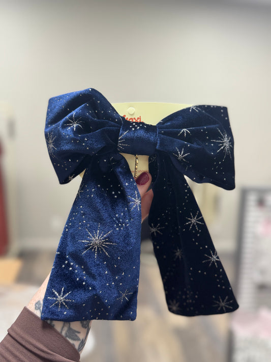 Velvet Holiday Hair Bow
