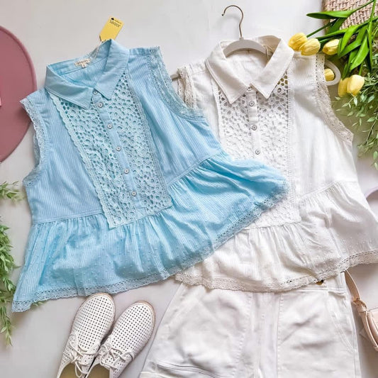 Adelaide Lace Sleeveless Blouse