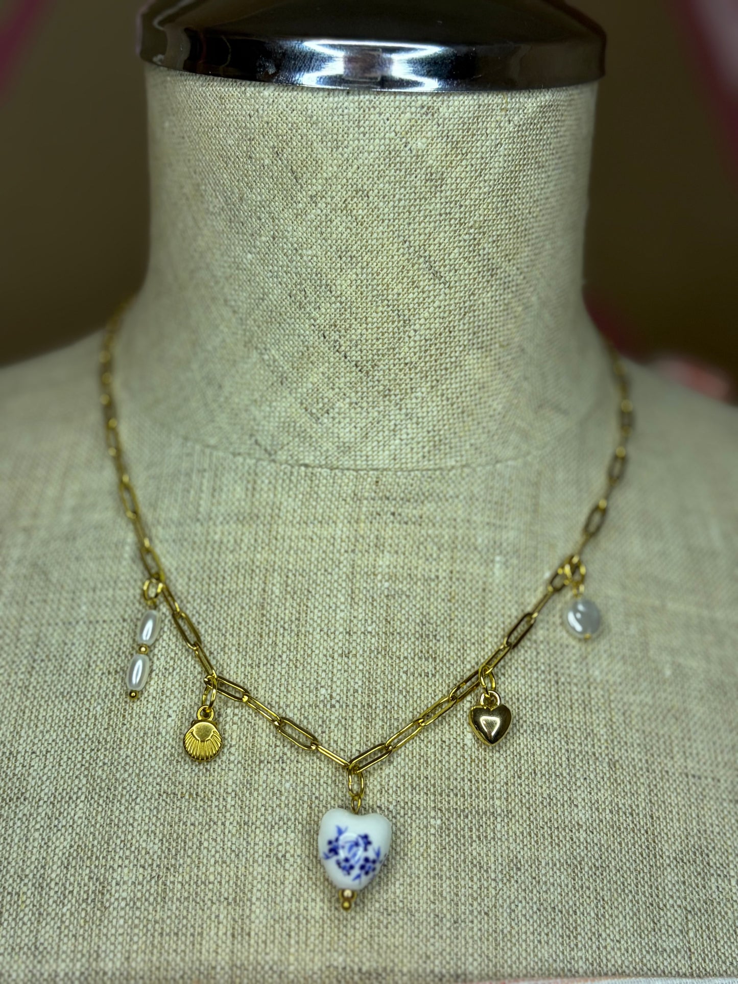 Gold Plated Charm Necklace