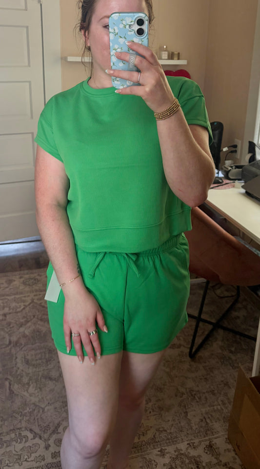 Green Ribbed Scuba Set