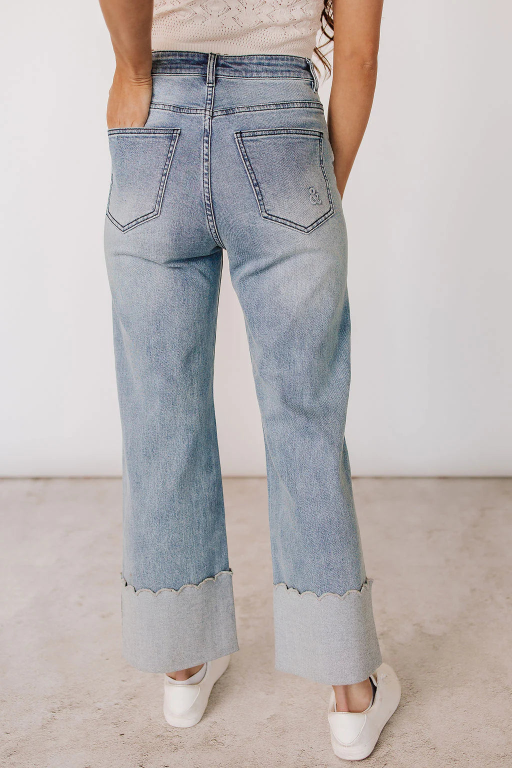 Ampersand Ave 606 Scallop Hem Denim