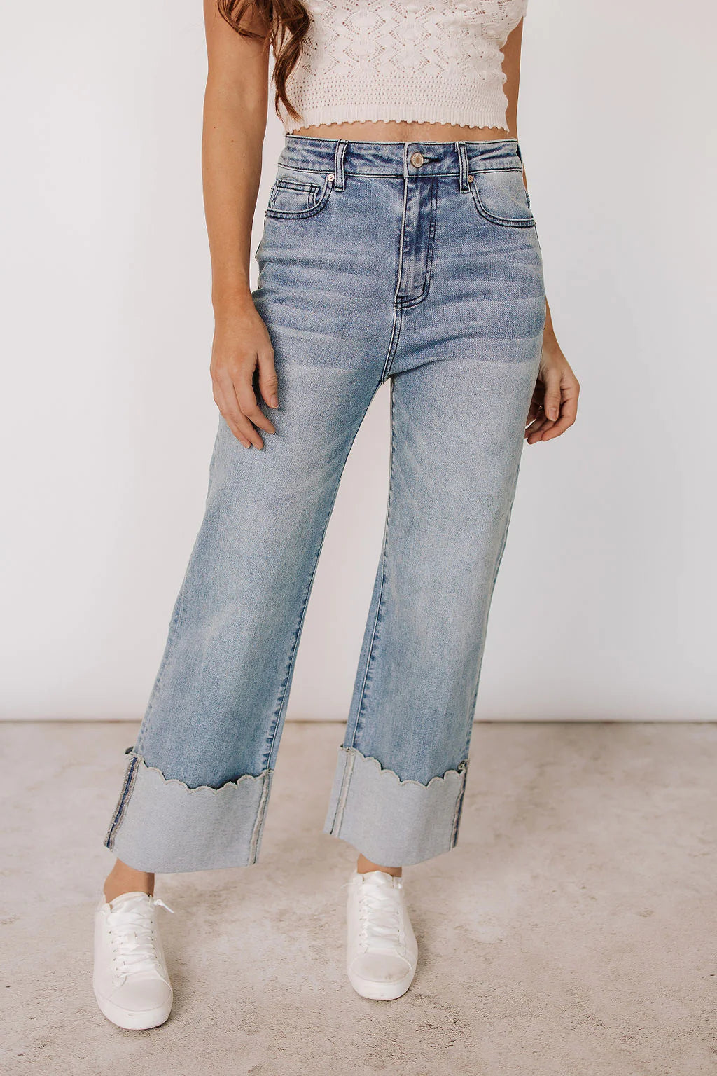 Ampersand Ave 606 Scallop Hem Denim
