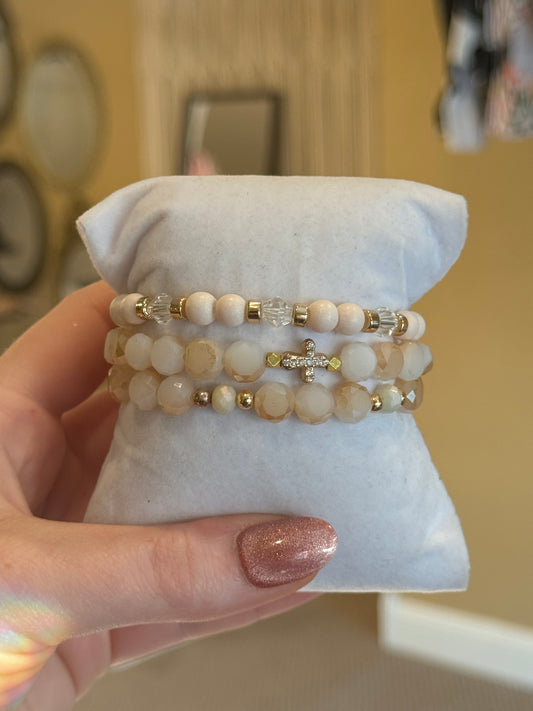 Cream & Gold Faith Stack