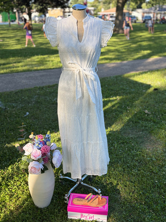Eyelet Maxi Dress