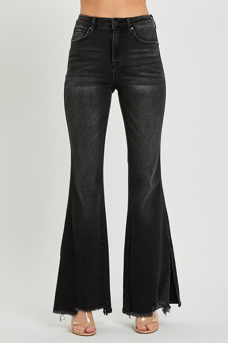 High Rise Slit Flare: Risen Jean