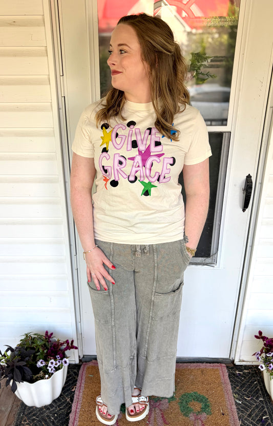 Easel French Terry Wide Leg Pant