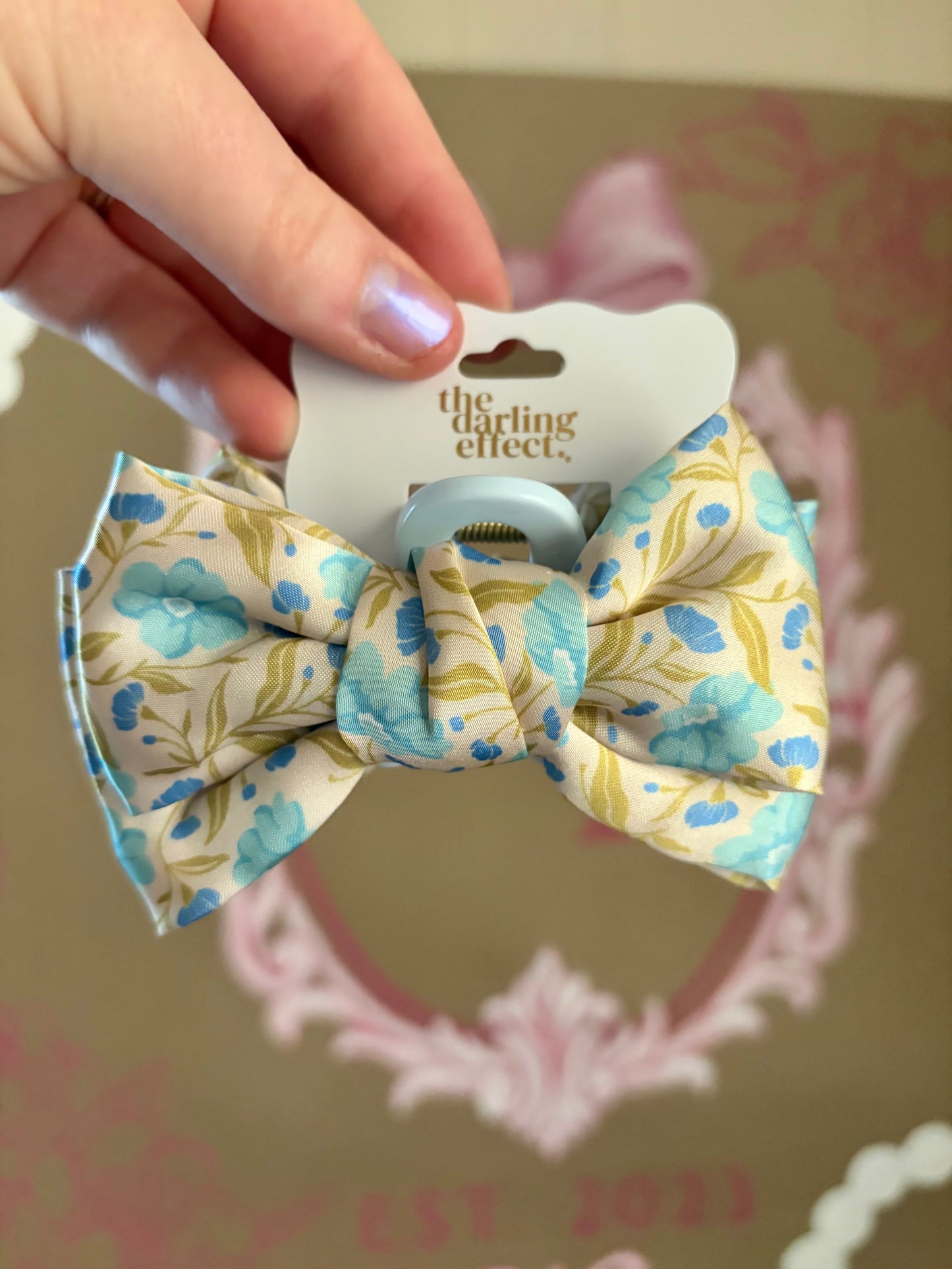 Poppin’ Petals Mini Satin Bow Clip