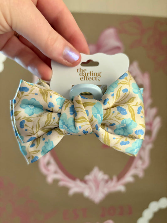 Poppin’ Petals Mini Satin Bow Clip