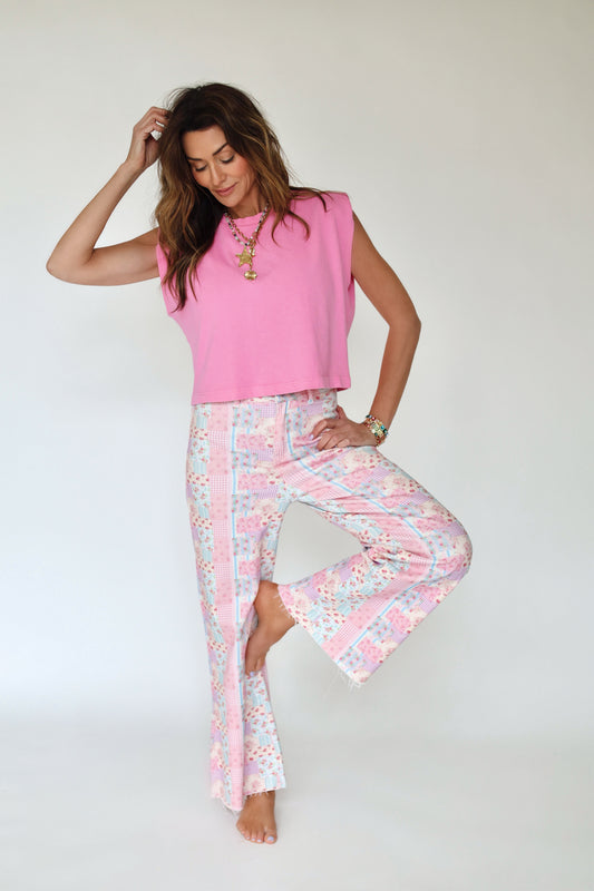 Floral Patchwork Pants