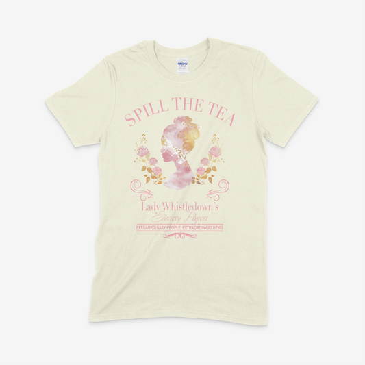 Spill the Tea Graphic Shirt: Ivory