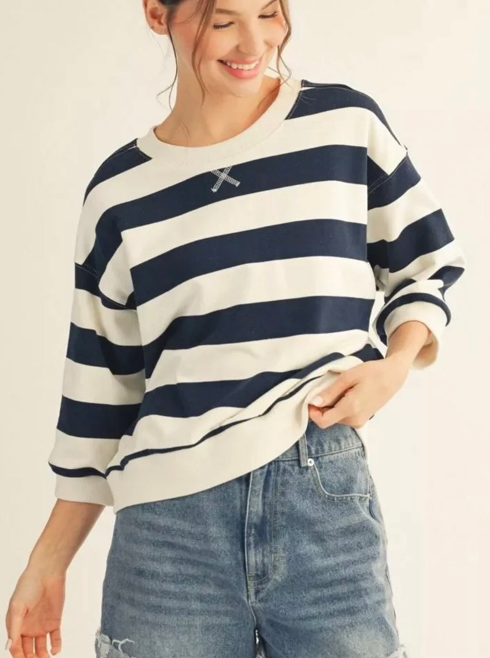 Striped Oversize Top
