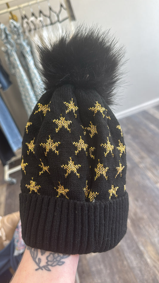 Beanie w/ Embroidered Stars